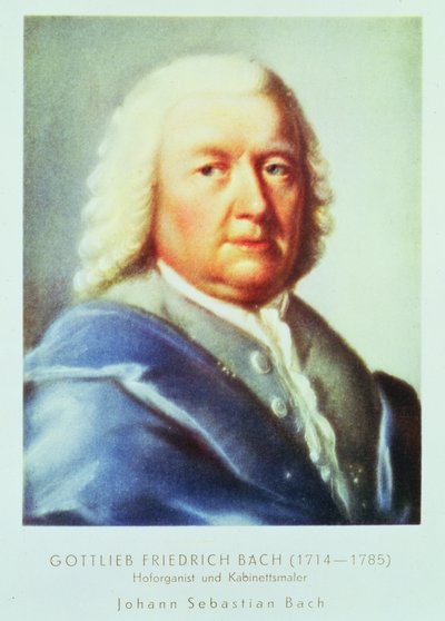 Porträt von Johann Sebastian Bach (1685-1750) von Gottlieb Friedrich Bach